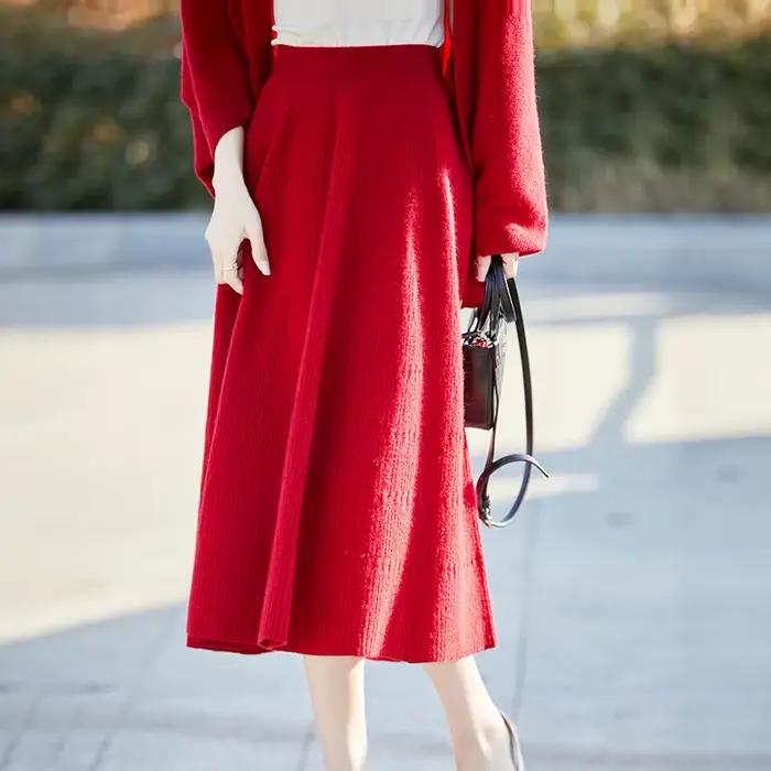 Nouvelle jupe en pure laine automne-hiver
