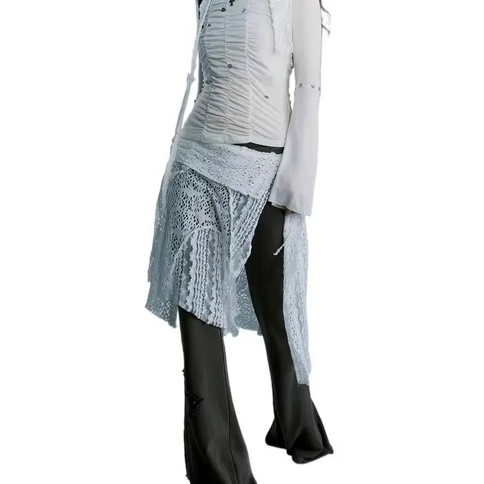 Jupe en dentelle esthétique Grunge japonaise Y2k