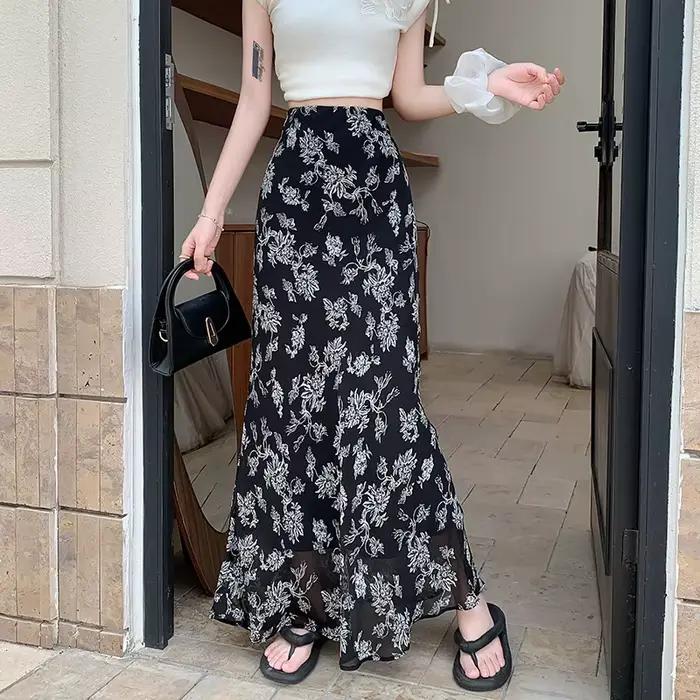 Jupe évasée taille haute pour femme
