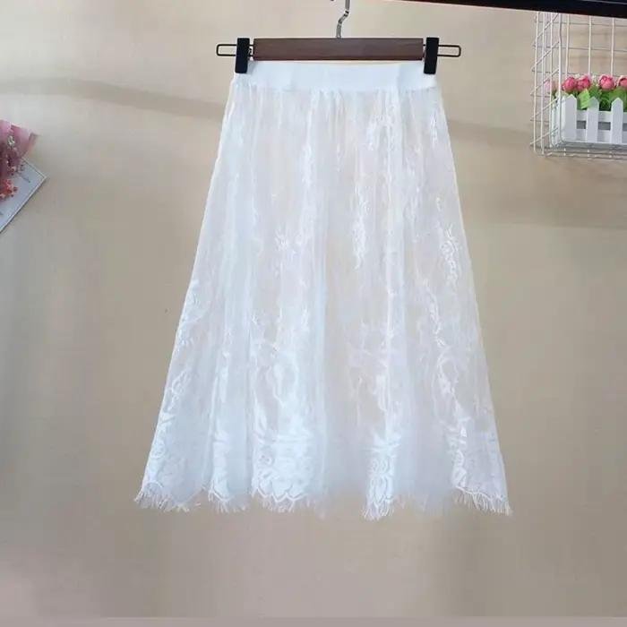 Jupe en dentelle transparente sexy et élégante