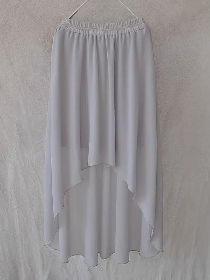 Jupe longue en mousseline de soie pour femmes