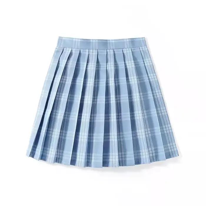 Jupe plissée taille haute préppy plaid pour femmes XS-5XL style écolière danse occasionnelle été hiver