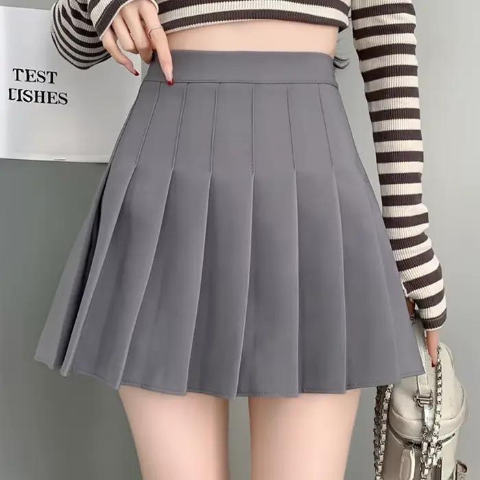 Jupe de Tennis plissée rose taille haute boîte