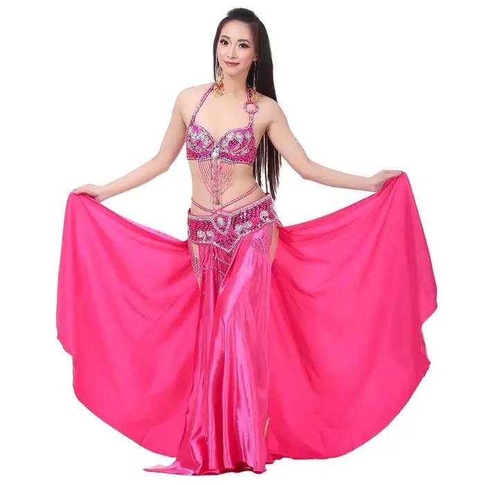 Jupe longue à panneau en Satin pour femmes