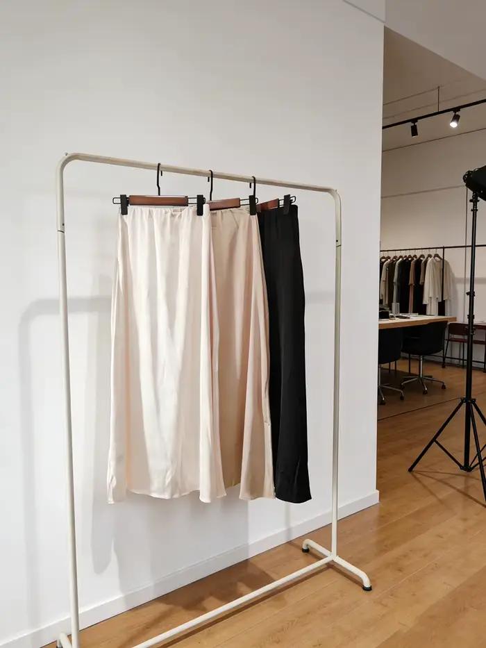 Jupe sirène en satin acétique pour femme