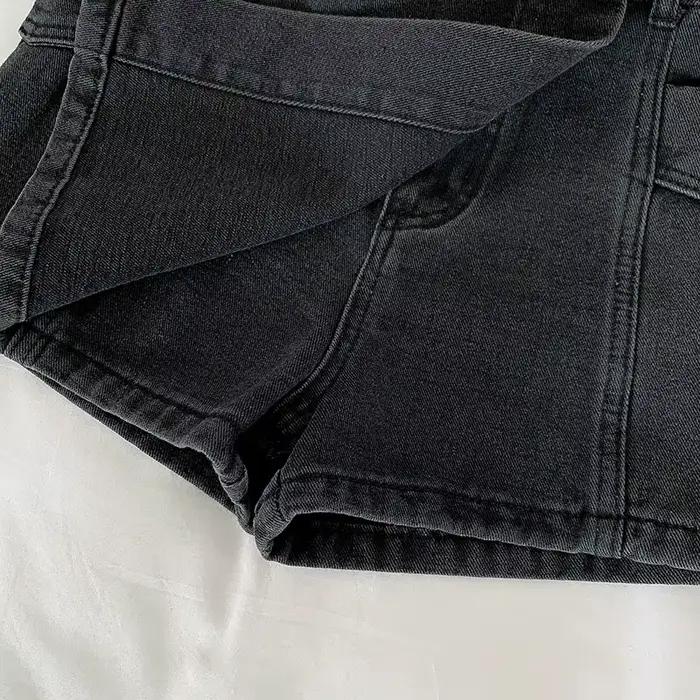 Jupe en jean rétro taille haute pour femme
