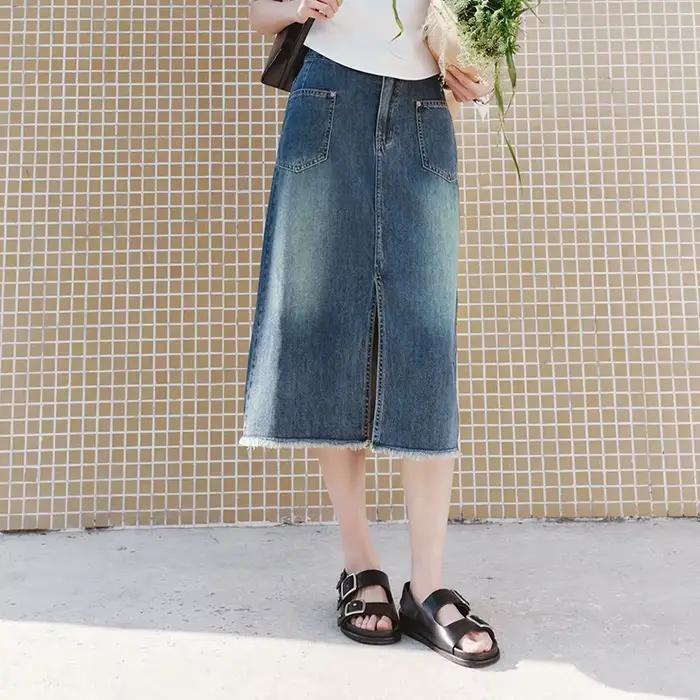 Jupe longue en jean Semir pour femme
