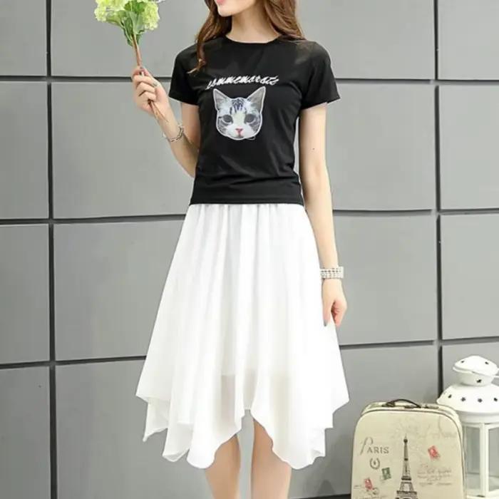 Taille haute plissée femme jupe