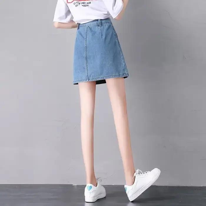Jupes en jean taille haute pour femmes