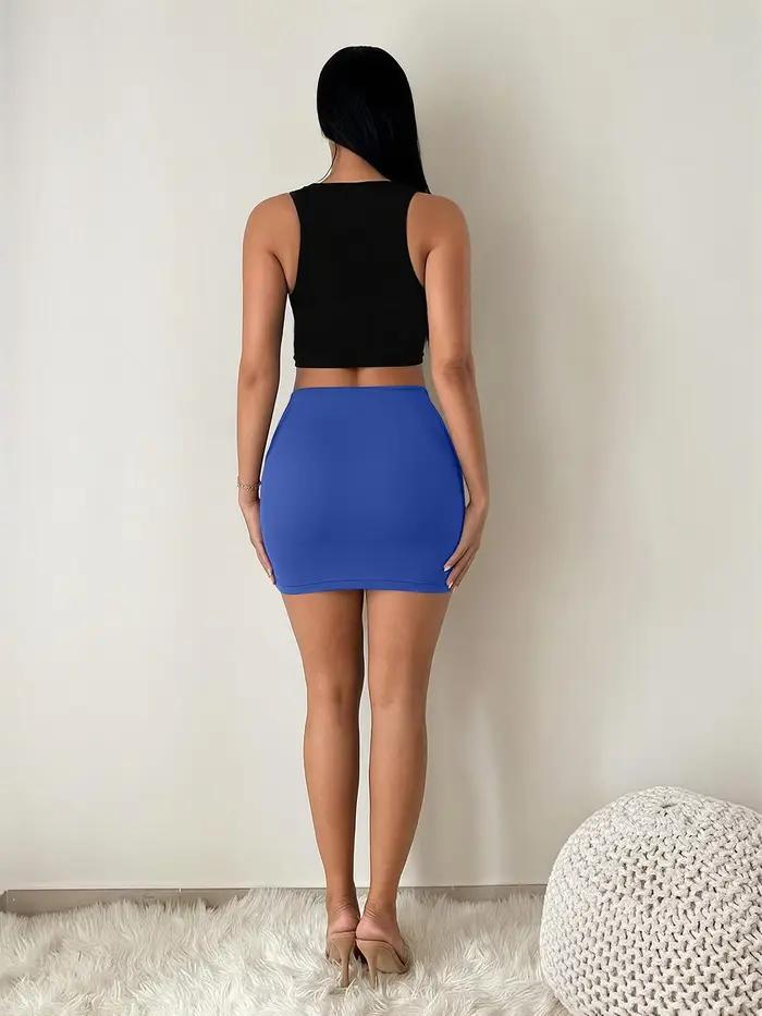 Mini-jupe-short taille haute pour femme
