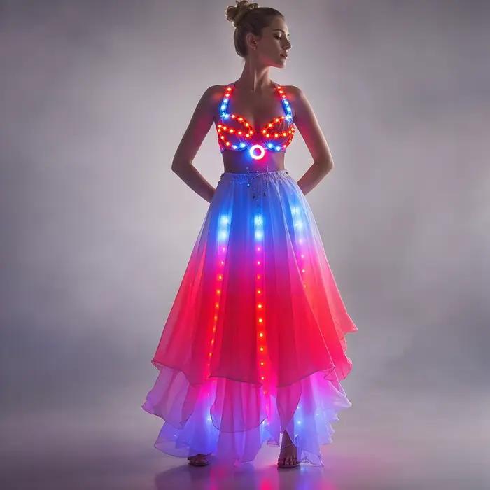 Jupe fendue de danse du ventre pour femmes