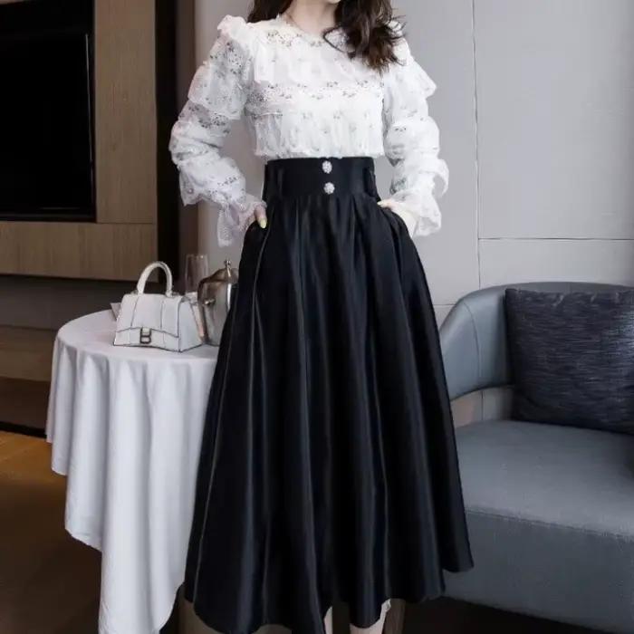 Jupe femme luxe élégant longue Maxi