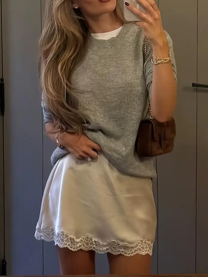 Nouvelle jupe courte abricot pour femme