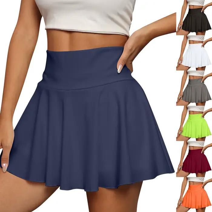 Jupe plissée taille haute Saia-Mini pour femme, polyester élasthanne, sportive, mini, séchage rapide, décontractée, été, tennis, golf, plage