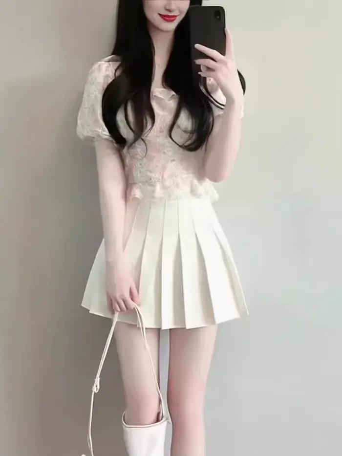Jupe plissée pour femme