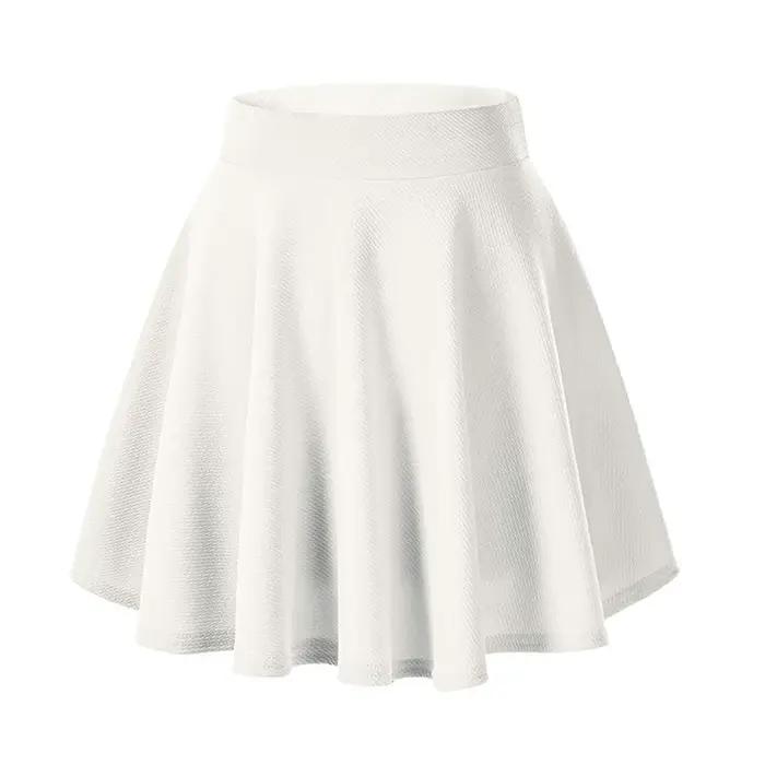 Jupe plissée évasée basique pour femme