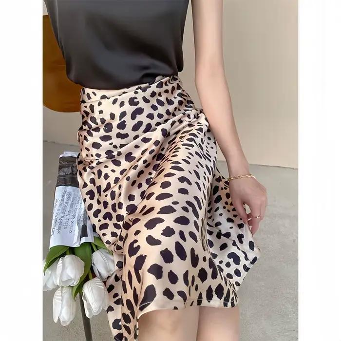 Jupe 2026 Nouvelle Collection Printemps-Été en Satin Taille Haute