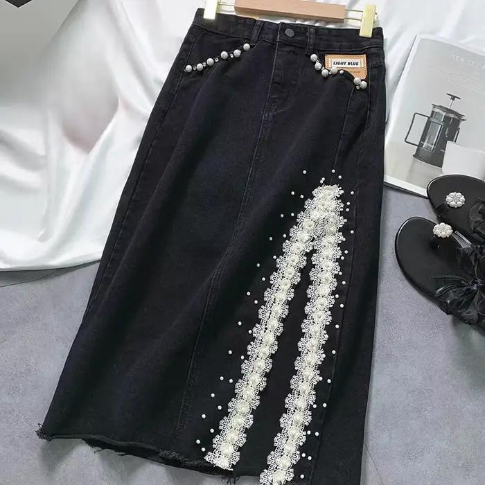 Jupe en jean de style coréen pour femme