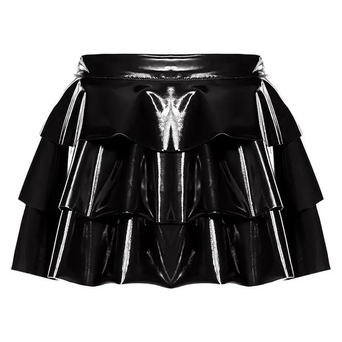 Jupe en cuir PU pour femmes