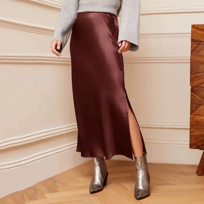 Jupe taille haute élégante et décontractée en polyester pour femmes, style coréen, mode moderne, polyvalente pour toutes les saisons et occasions spéciales