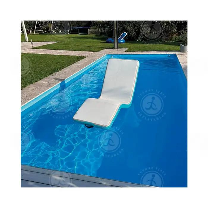 Chaise longue gonflable simple, plate-forme, piscine, plage, chaise de soleil gonflable