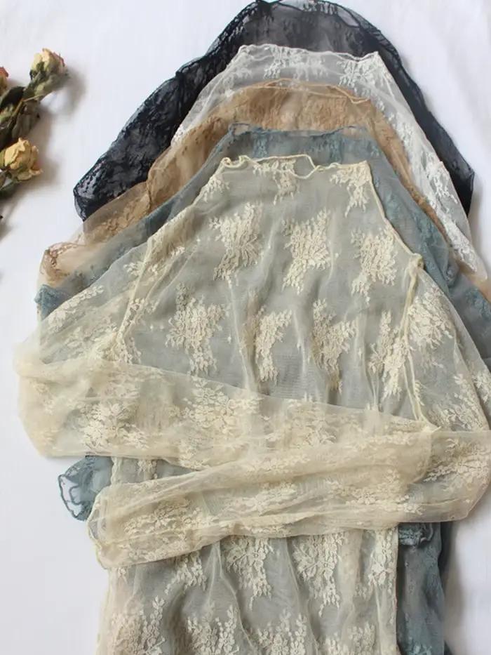 Chemise transparente sexy à base de dentelle
