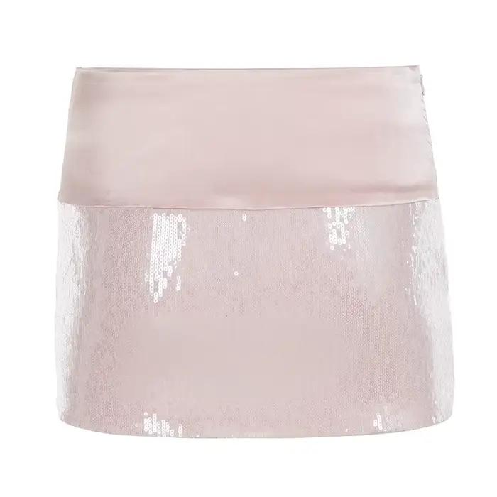 [RUOKE] Mini-jupe élégante à sequins pour femme
