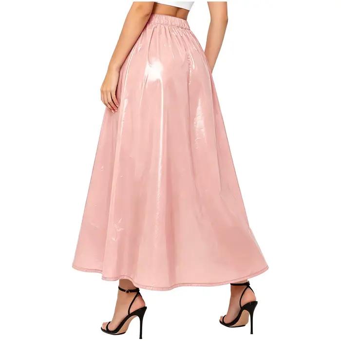 Jupe longue maxi brillante pour femme