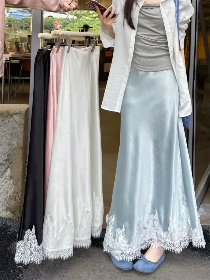 Jupe sirène élégante en satin pour femme