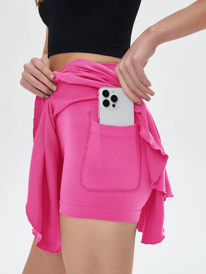 Jupe de tennis pour femmes élégante avec short intégré pour yoga, fitness, golf et activités sportives variées
