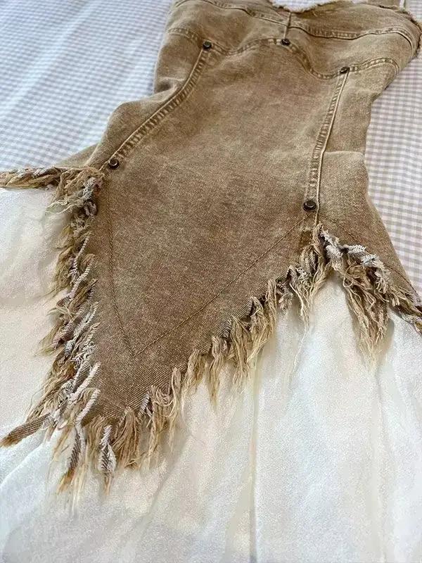 Jupe courte en denim pour filles