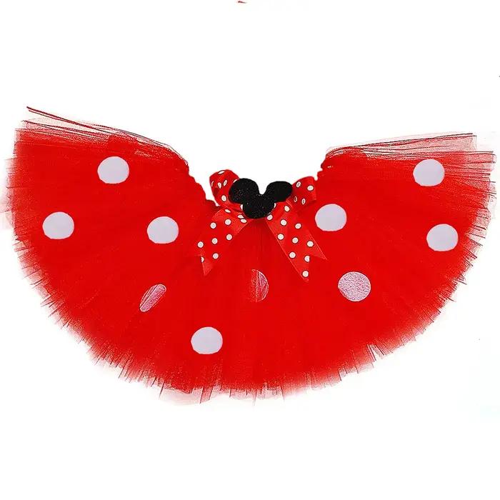 Jupe tutu rouge rose Minnie pour bébés filles