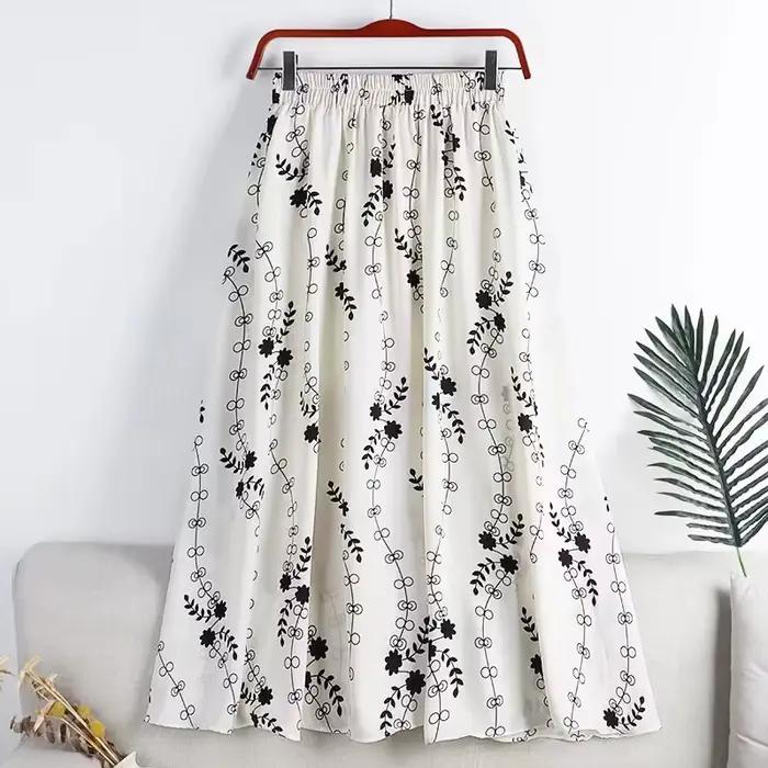 Jupe d'été pour femme en mousseline
