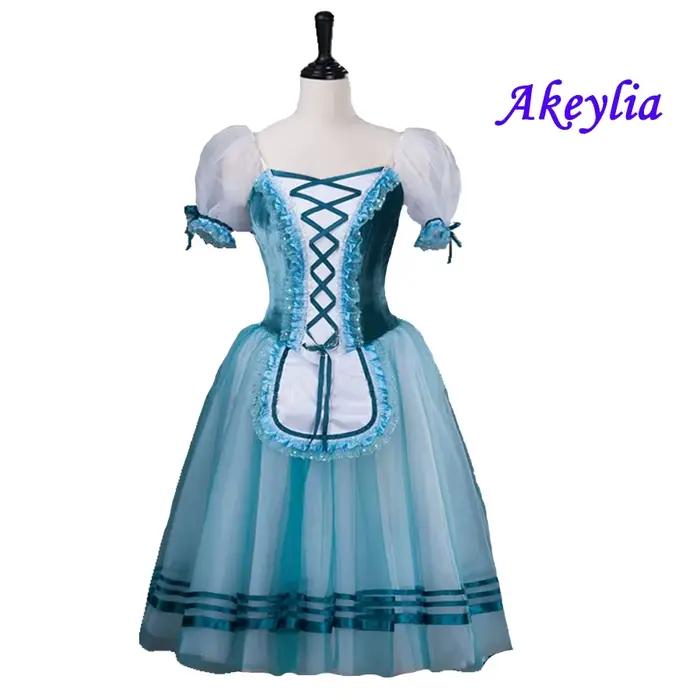 Robe Giselle bordeaux, robe Tutu longue de Ballet de Village paysanne
