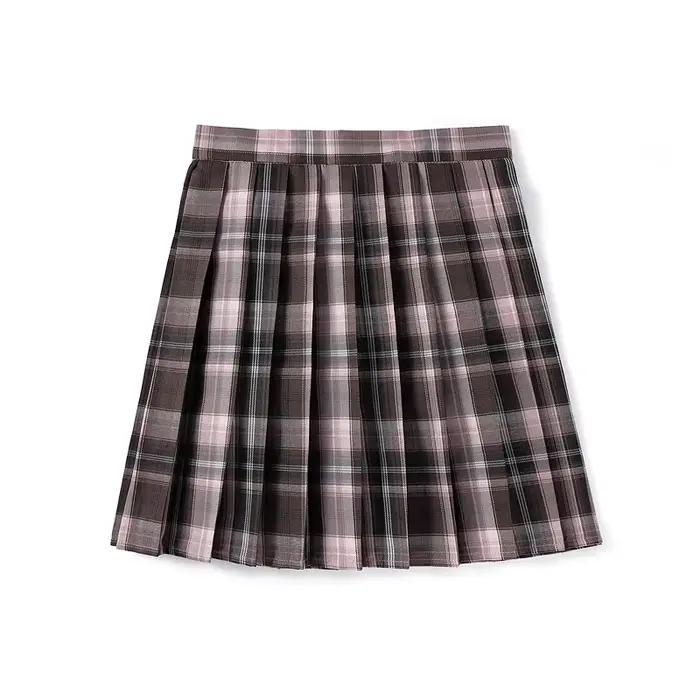 Jupe à carreaux taille haute de sécurité