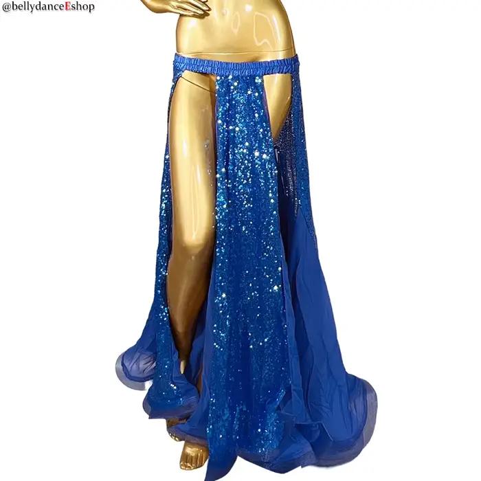 Jupe de costume Bellyylene à paillettes brillantes pour femmes et filles
