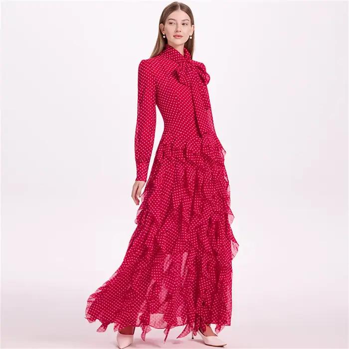 Robe Maxi en mousseline de soie pour femmes