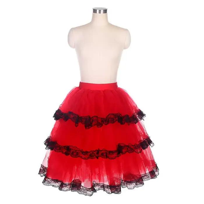 Jupe espagnole rouge pour femme