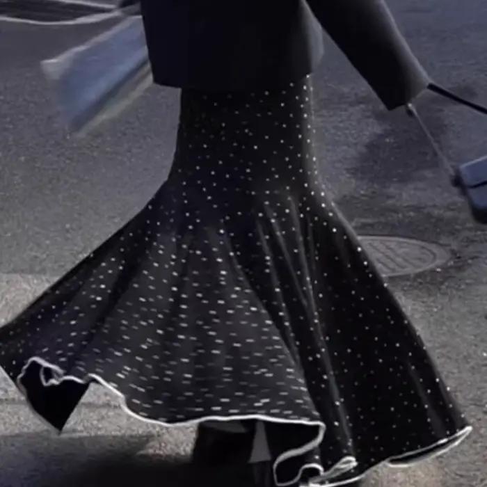 Jupe mi-longue rétro d'inspiration vintage pour femmes