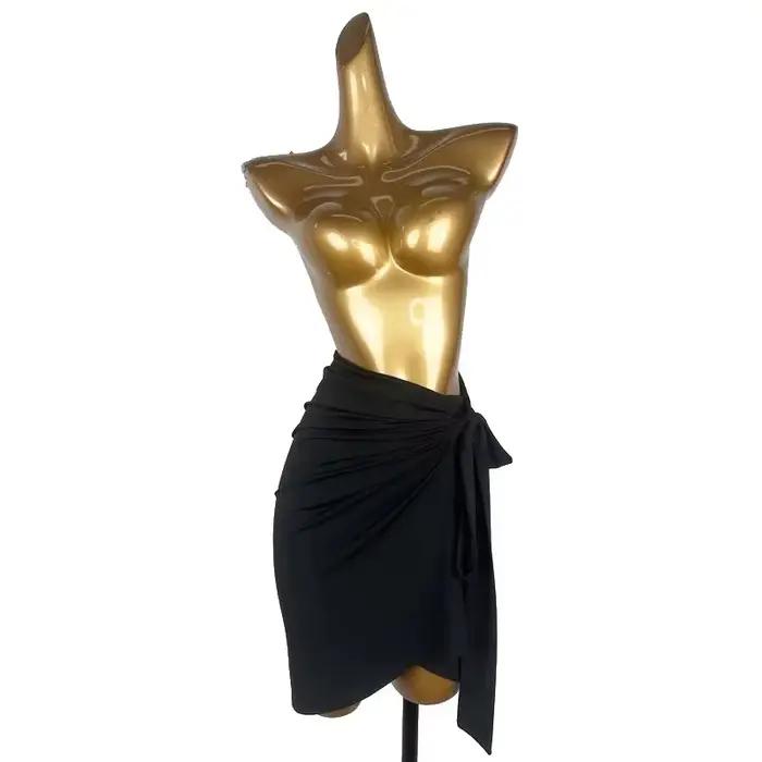 Jupe de danse latine personnalisée, écharpe de hanche pour adulte, une pièce à lacets, tenue d'entraînement, tablier de danse, rideau de pet de joint de taille triangulaire