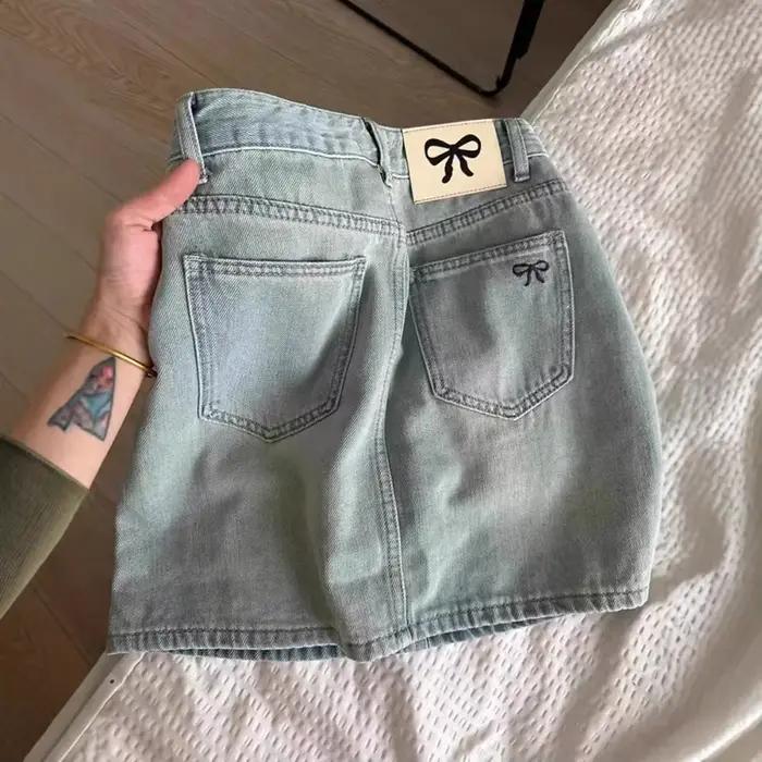 Mini jupe trapèze taille haute pour femmes