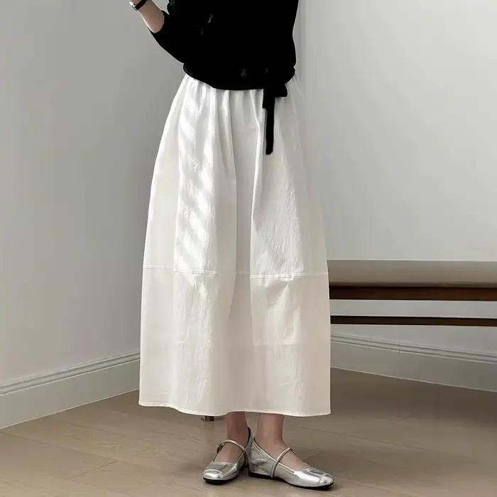 Jupe longue blanche printemps-été pour femme