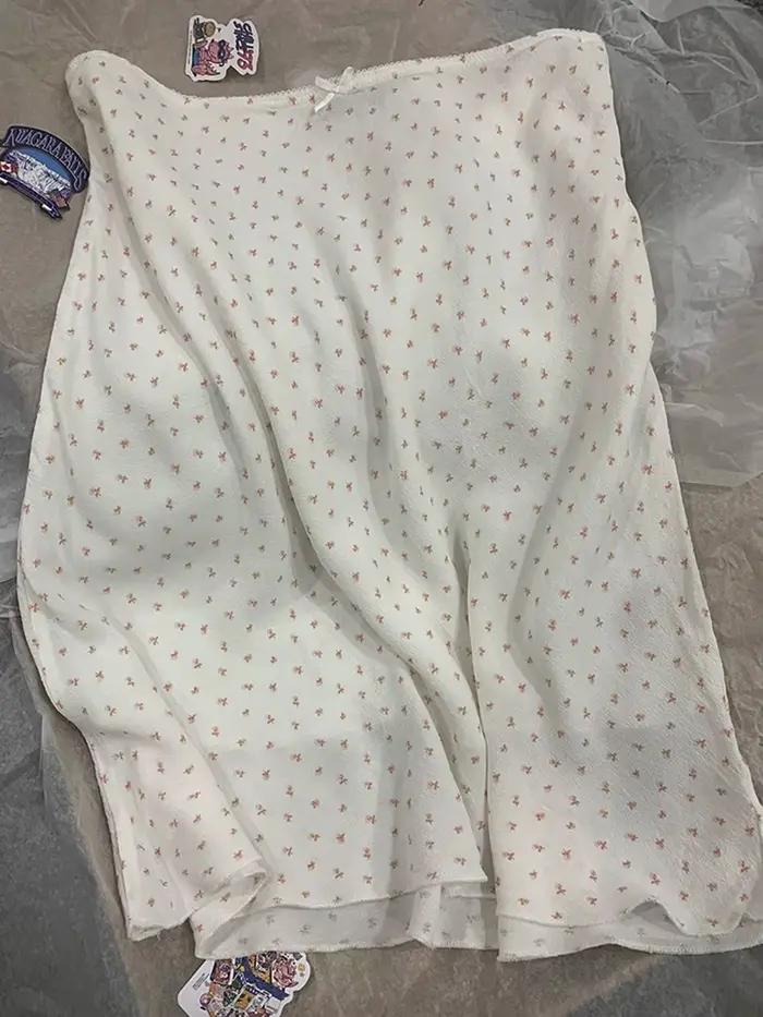 Jupe fleurie en coton polyester pour femmes style fairycore été mini ajustement ample occassions spéciales