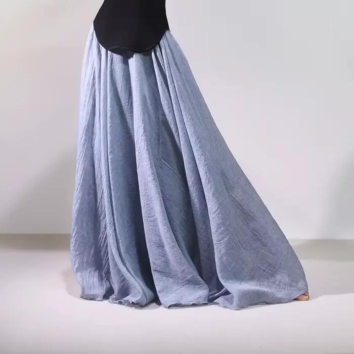 Jupes longues en coton et lin pour femmes