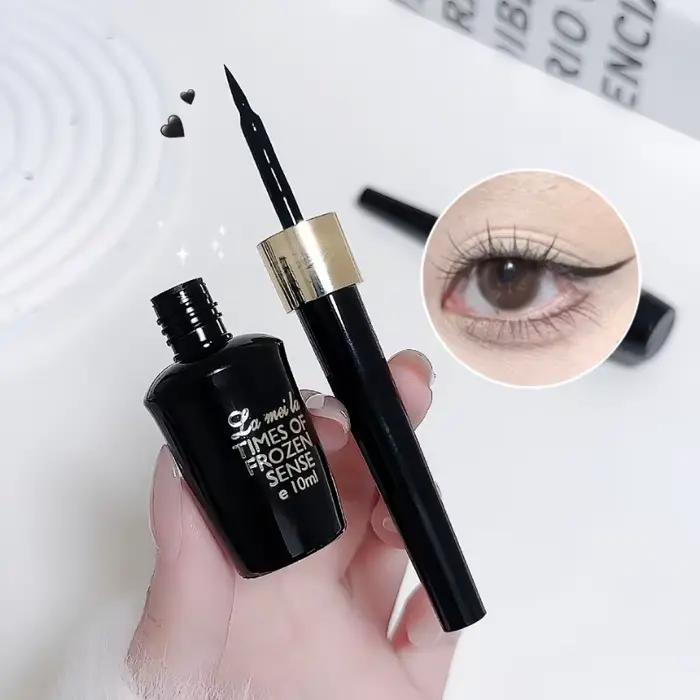 Eyeliner Gel noir longue durée, stylo Eyeliner liquide Ultra-fin à pointe dure et imperméable, outil de maquillage cosmétique Durable à séchage rapide