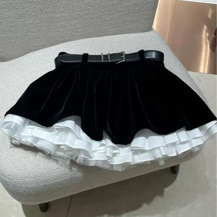 Jupe-culotte grise bouffante