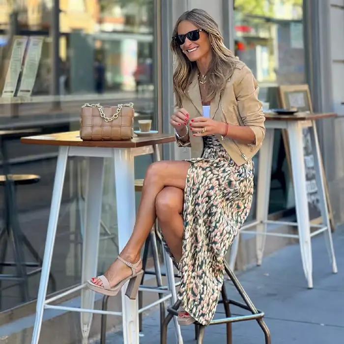 Ensemble deux pièces jupe Vintage pour femmes