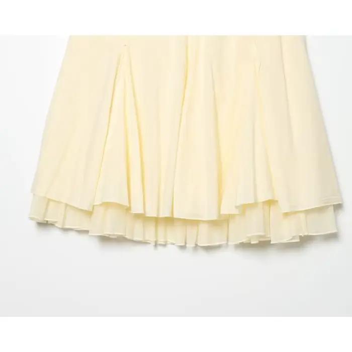 Jupe midi double couche pour femme