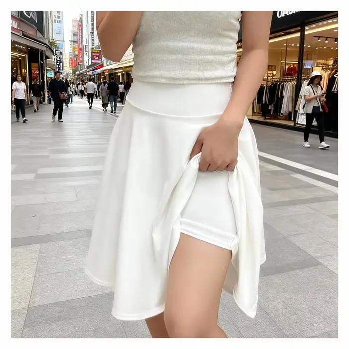 Jupe longue de 55cm, taille haute