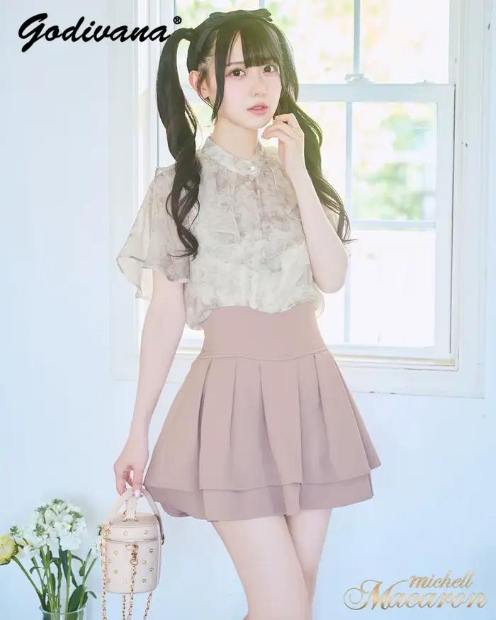 Jupe Macaron populaire série Mine japonaise printemps et automne
